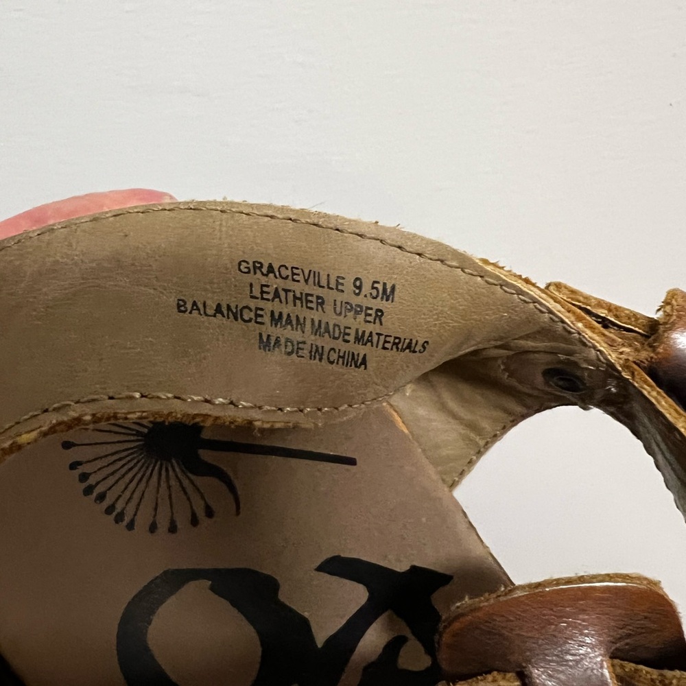 OTBT Brown Braided Leather Sandals - Picture 5 of 5
